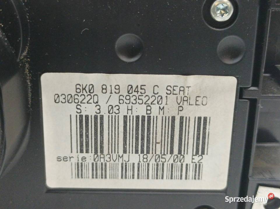 PANEL NAWIEWU 6K0819045C Seat Ibiza II 19932002 osobowe sprzedam