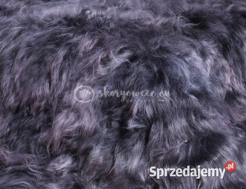 Narzuta ze skóry owczej islandzkiej stalowa Szaflary
