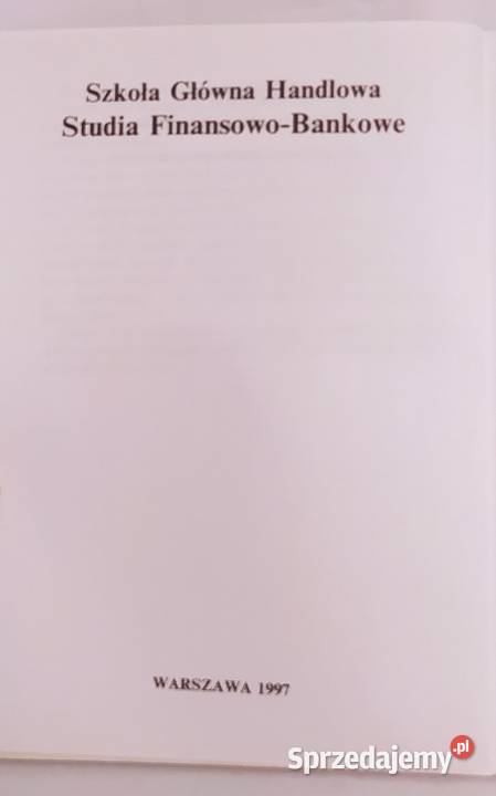 BANKOWOŚĆ Podstawowe założenia Władysław Leopold biznes, nauki ekonomiczne Hajnówka sprzedam