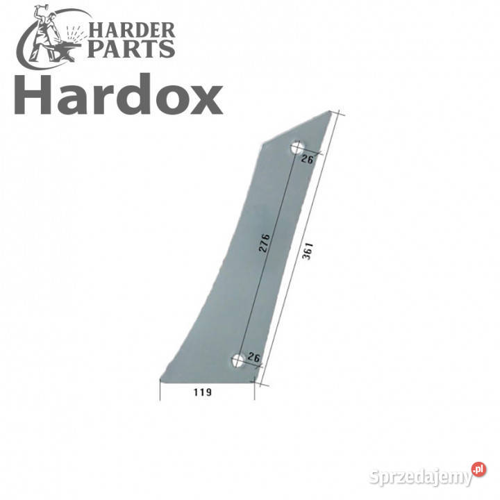 Pierś HARDOX VST1170L części do pługa GASSNER nieuszkodzony Suwałki