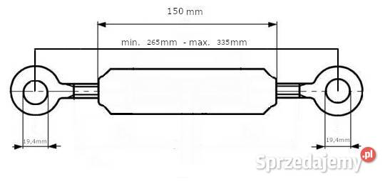 Łącznik górny M24 150 mm kat 1 TL1502411GP Kamionna