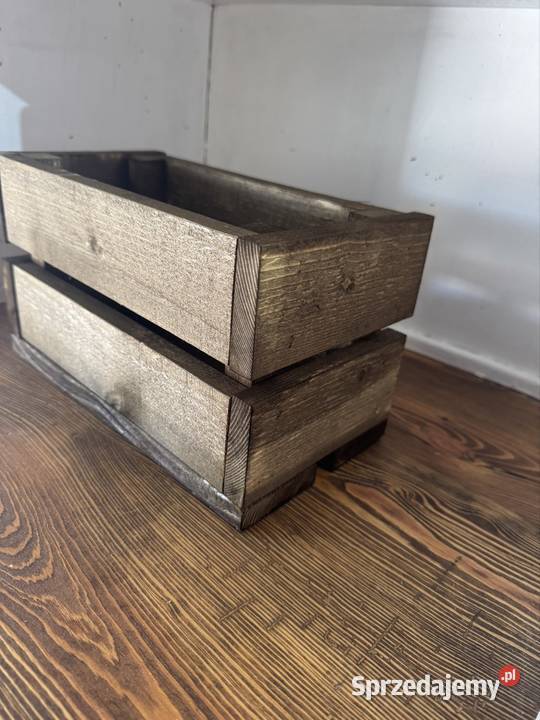 Drewniana skrzynka ręcznie robiona loft Piotrków Trybunalski sprzedam