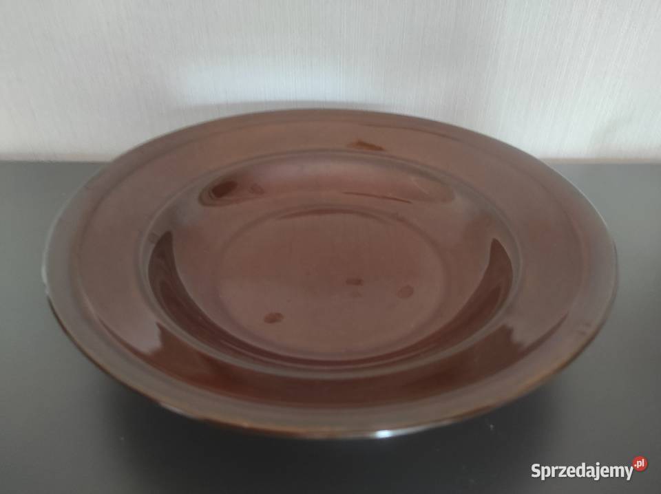 Talerz głęboki porcelit Tułowice odcienie brązowego podlaskie Warpechy Stare