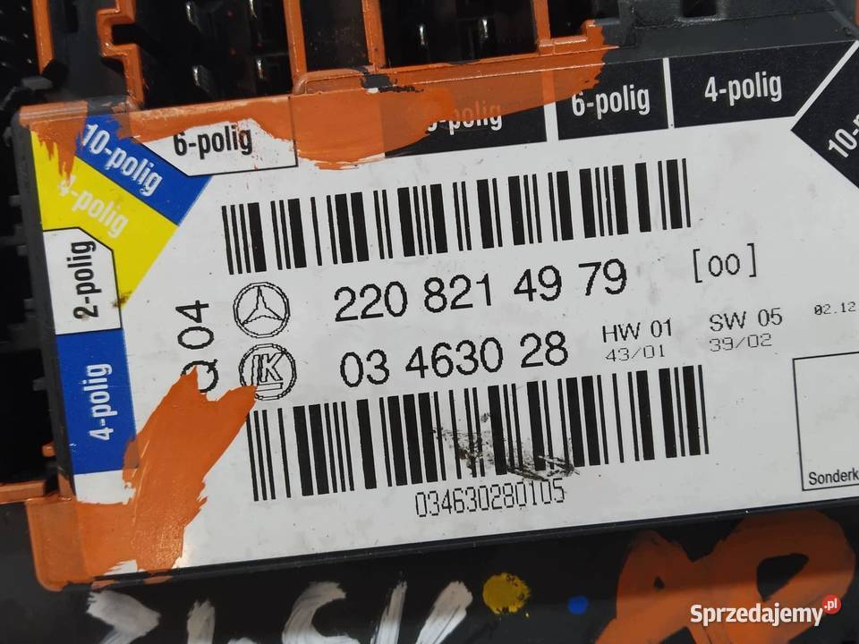PRZEŁĄCZNIK FOTELA 2208214979 MercedesBenz Panele sterowania, przełączniki