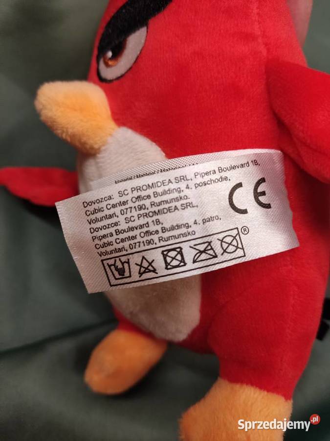 Maskotka pluszowa Angry Birds czerwony ptak Głuchołazy
