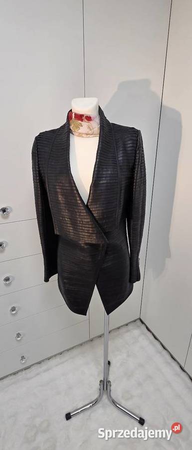 GUESS Mięciutka skórzana kurtka Czarny Regular Bielsko-Biała