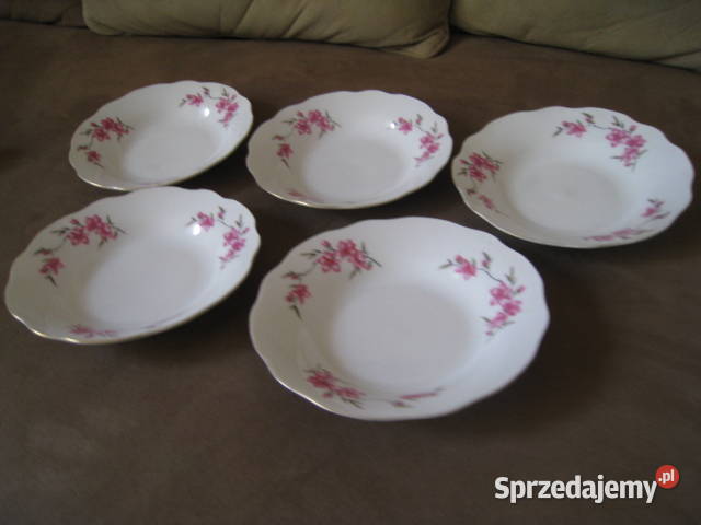 Talerze głębokie porcelanowe lata 80te XX wieku