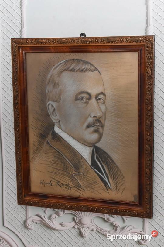 Wojciech Kossak 1934 Portret Roman Dmowski Kraków sprzedam