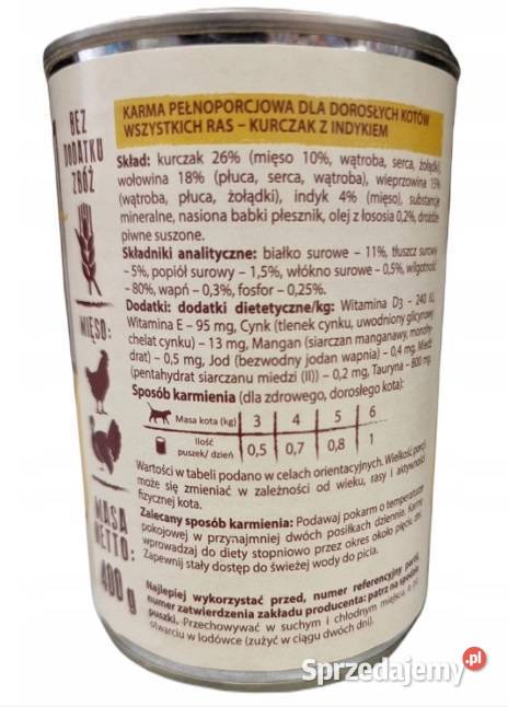 MAXI NATURAL Karma mokra kota bez zbóż Z opolskie Wołczyn