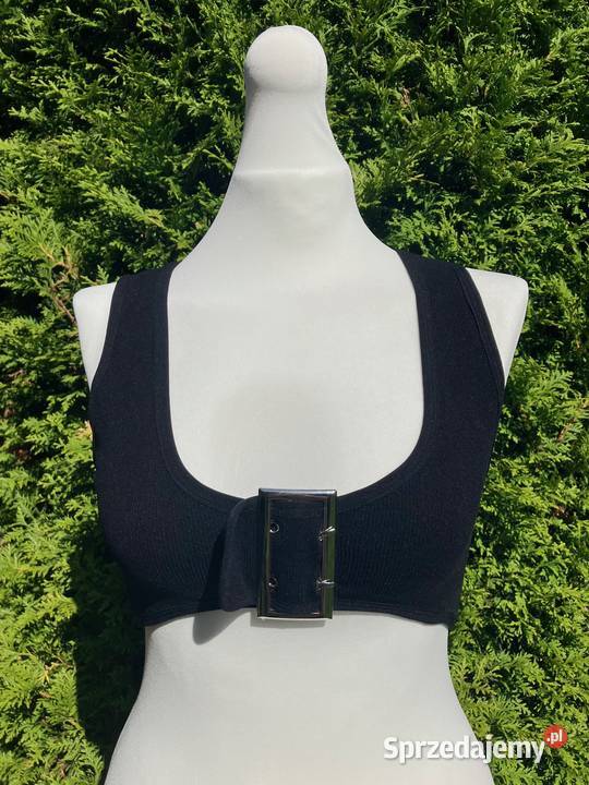 Nowy z metką krótki top czarny Fashion Nova