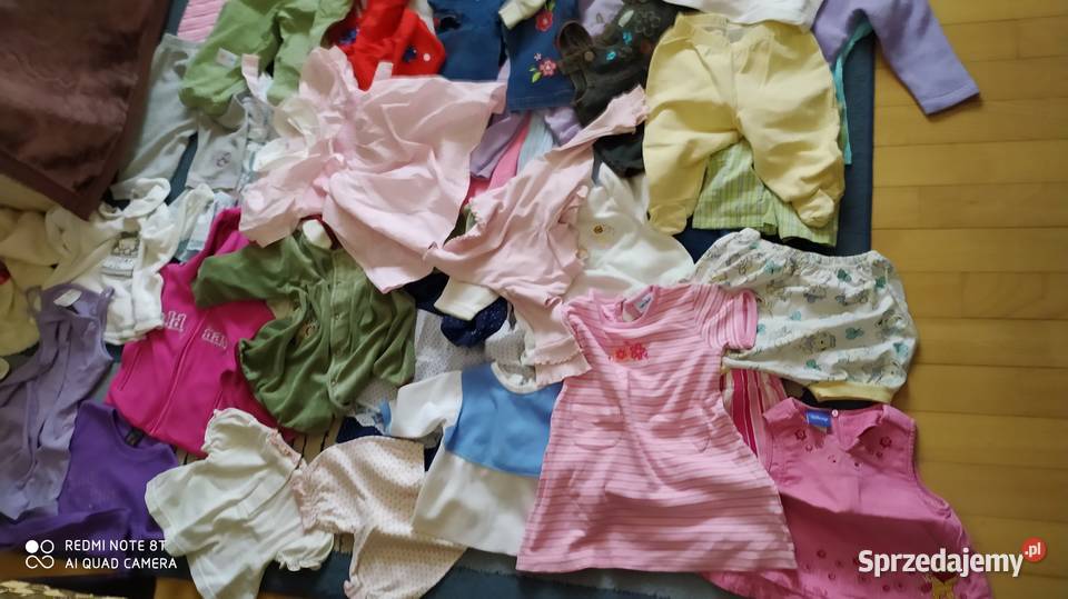 ubrania dziewczęce 62 80 na wiek 6 12 miesięcy Poznań sprzedam