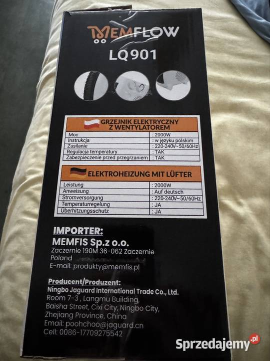 Grzejnik elektryczny z wentylatorem sprzedam Opole