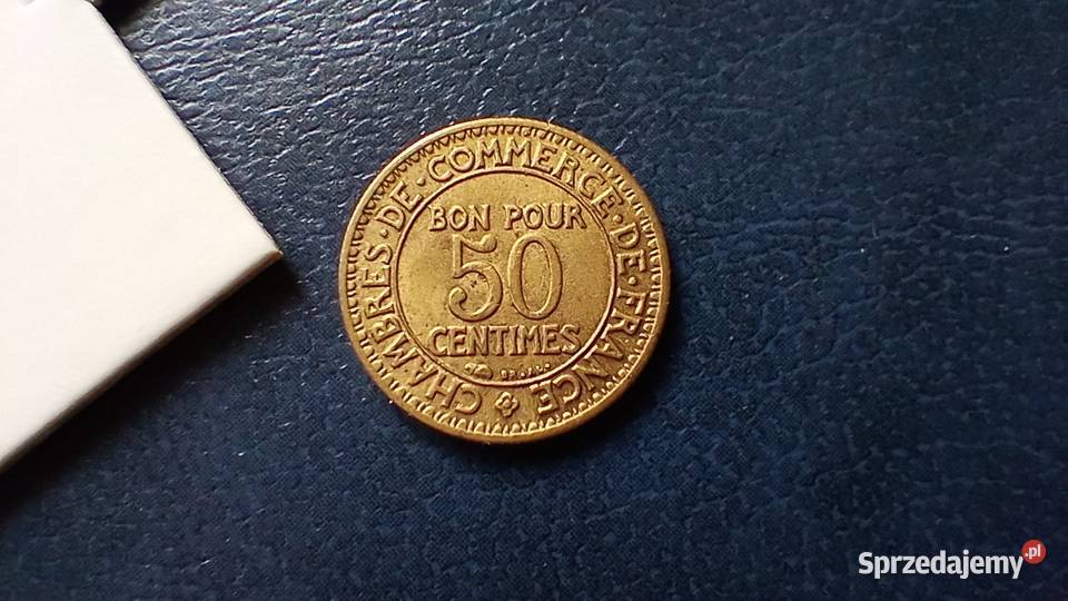 Stare monety 50 centym 1922 Francja Numizmatyka