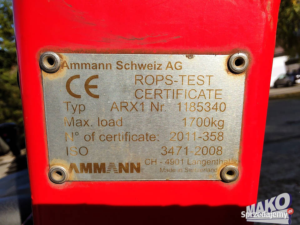 Walec dwubębnowy AMMANN ARX20 ARX26 HAMM Bomag Walce świętokrzyskie Ostrowiec Świętokrzyski