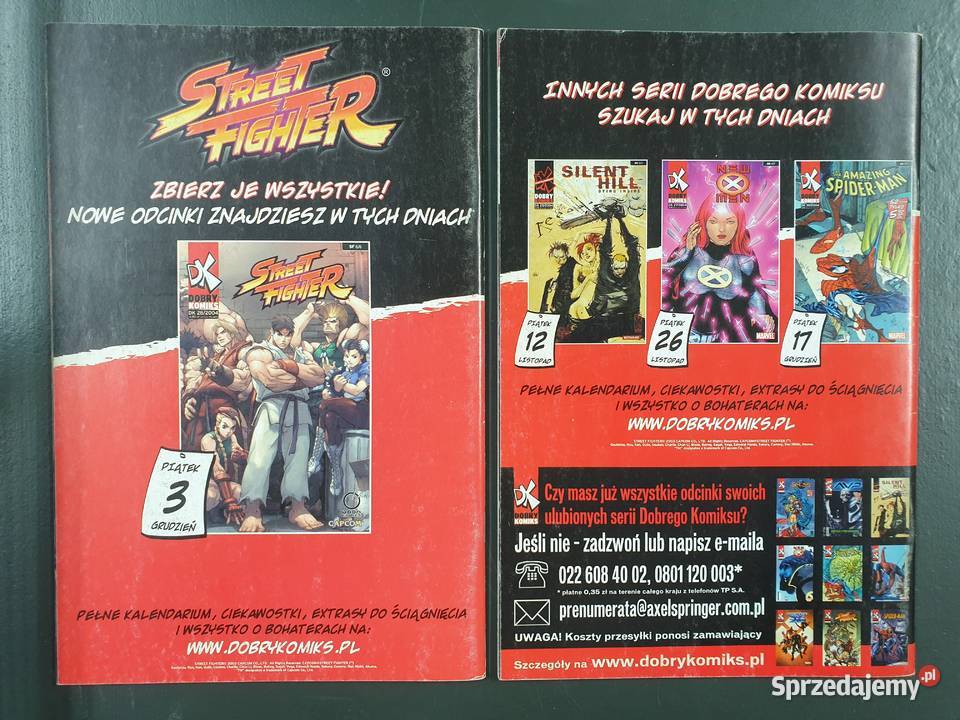 Street Fighter komplet 6 komiksów 2004 Komiks