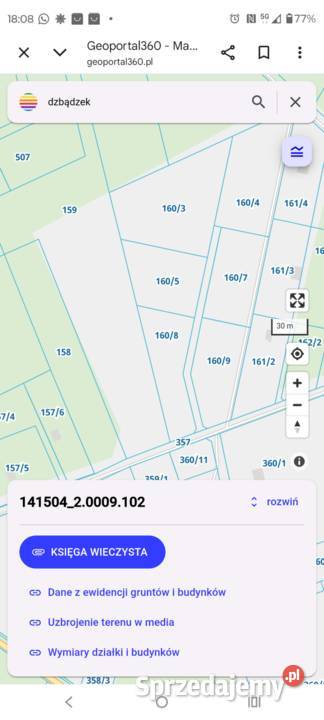 DZIAŁKI Z WZ 3000M2 Natura 2000 Narwii S8 Dzbądzek