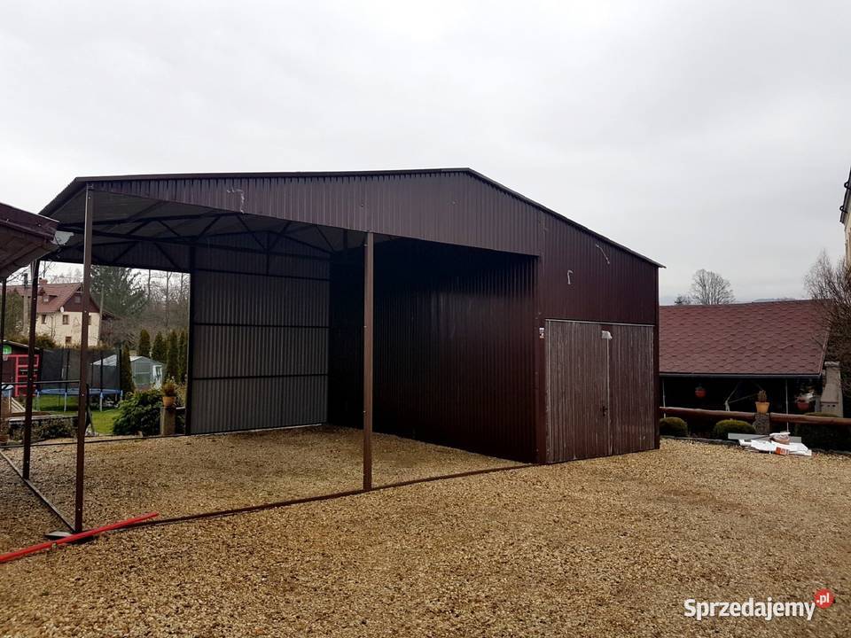 Blaszana montowana hala 9x6m ciemnobrązowa Kraków