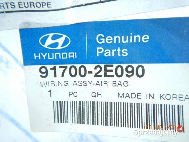WIĄZKA INSTALACJA AIRBAG TUCSON 0406 917002E090 Materiały instalacyjne