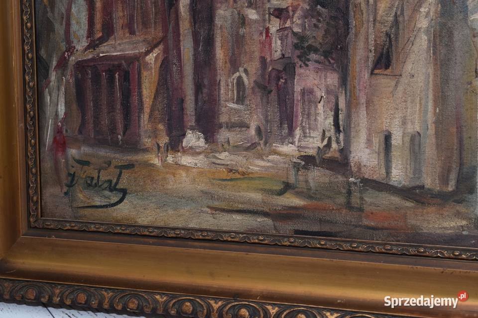 J Fałat Kościół Mariacki Widok Kraków Polski Malarstwo