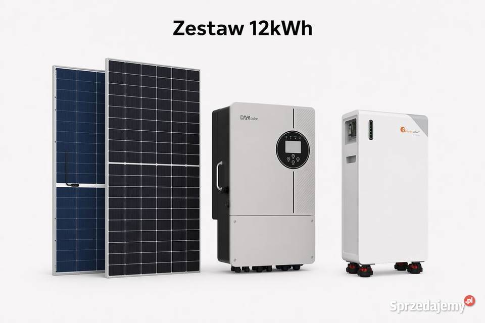 Zestaw budżetowy 12kWh LV panele inwerter 3 fazy Falowniki