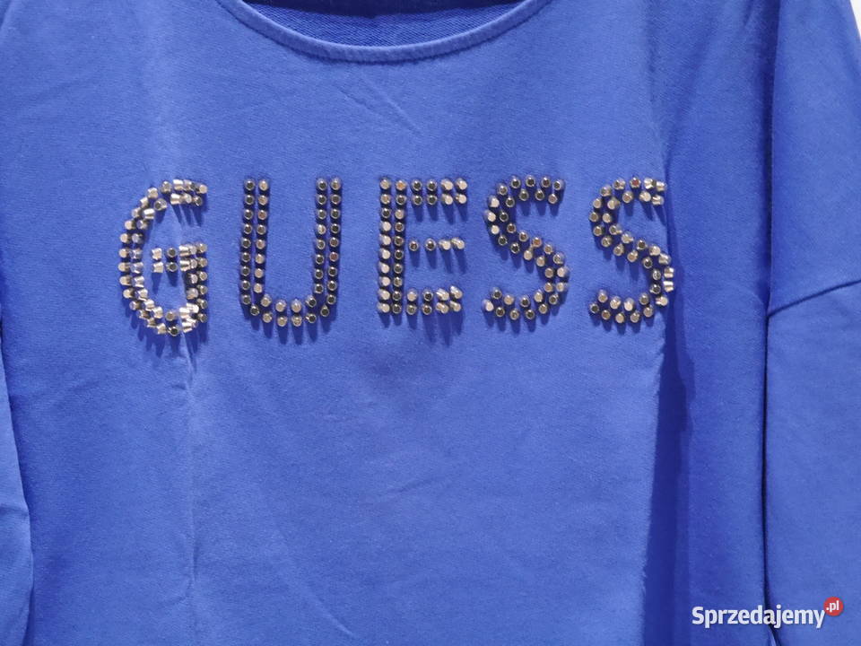 Guess śliczna chabrowa bluzka 36 S Inny materiał Wrocław