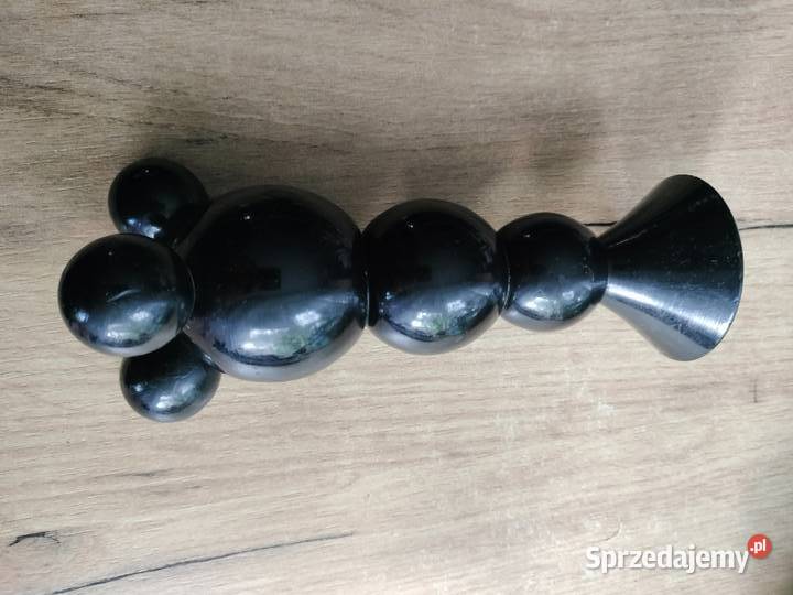 Świecznik drewniany fikuśny kulki Choszczno