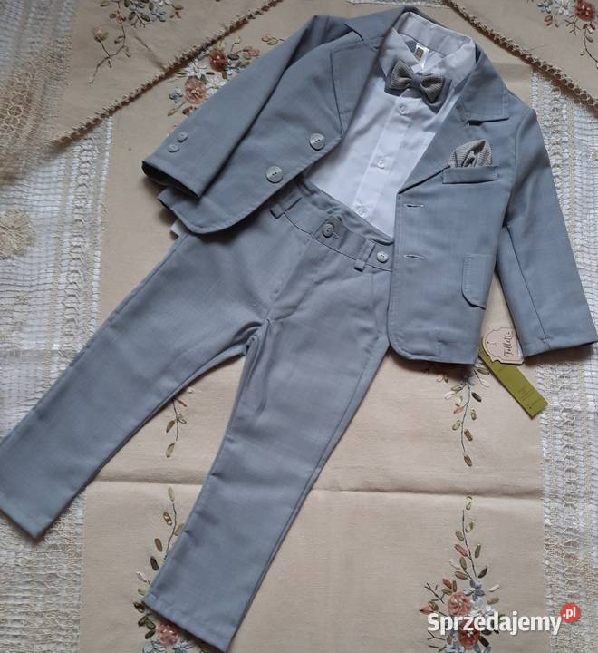 Garnitur szary 4czesciowy chłopca Folletti Lublin sprzedam