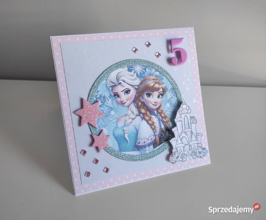 Kartka urodzinowa ręcznie robiona Kraina lodu łódzkie Łódź
