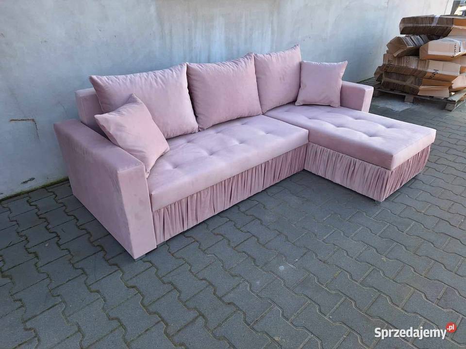 Welurowy narożnik Kendi szybka realizacja 238cm Meble