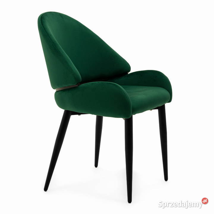 Krzesło Tapicerowane Bergamo Butelkowa Zieleń