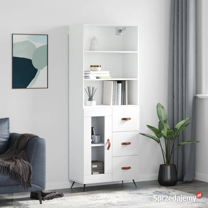 Witrynka biała 695x34x180 materiał Kredensy i witryny Warszawa