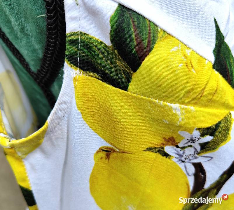 Sukienka retro 42 XL 44 XXL midi cytryny lemon Szczecin