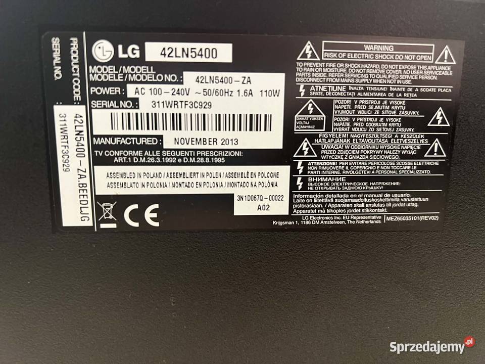 TV LG 42LN5400 nowe podświetlenie 42 do Gliwice