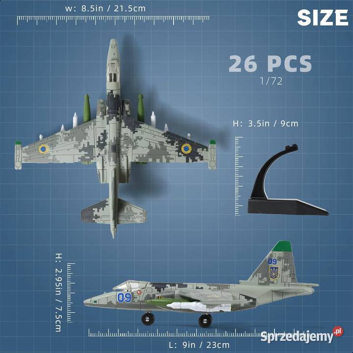 Samolot F14 Tomcat SSamolot SU25 W barwach Milanówek