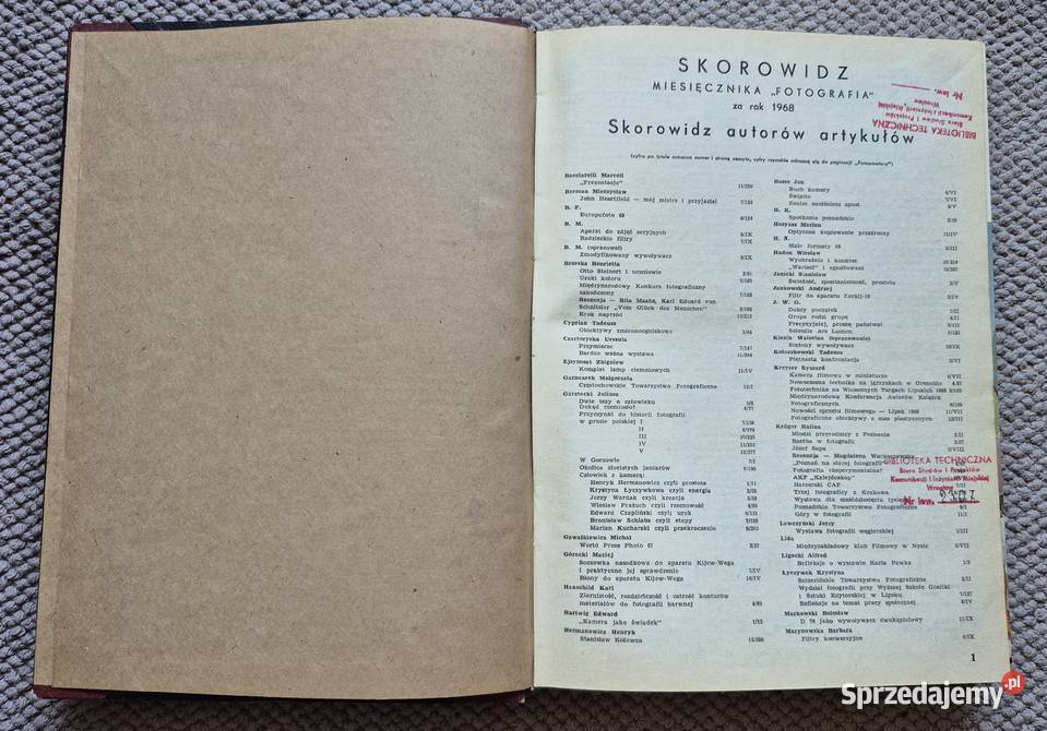 Oprawiony rocznik 1968 miesięcznika Fotografia dolnośląskie Wrocław