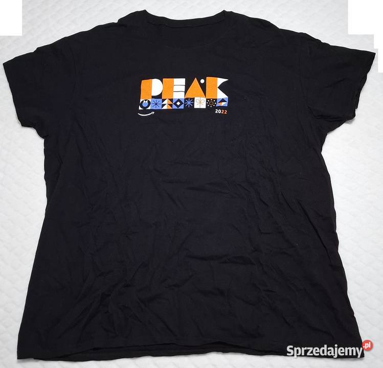 Koszulka krótki rękaw Tshirt czarna Amazon Peak Czeladź