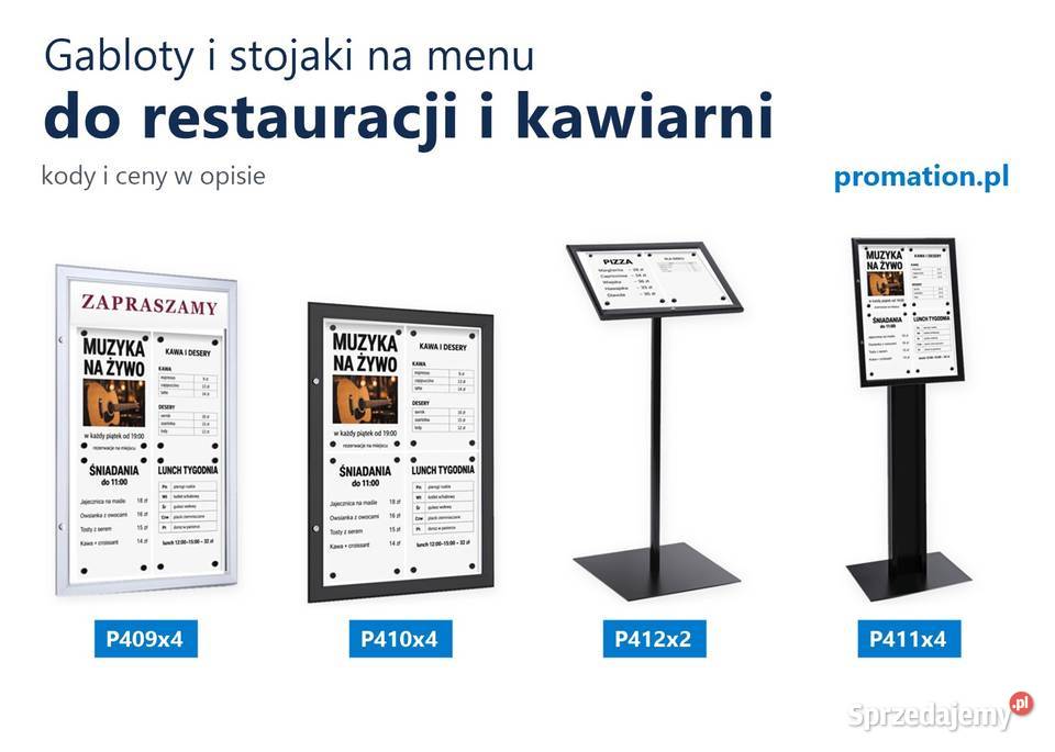 Stojaki na menu do restauracji kawiarni i hotelu