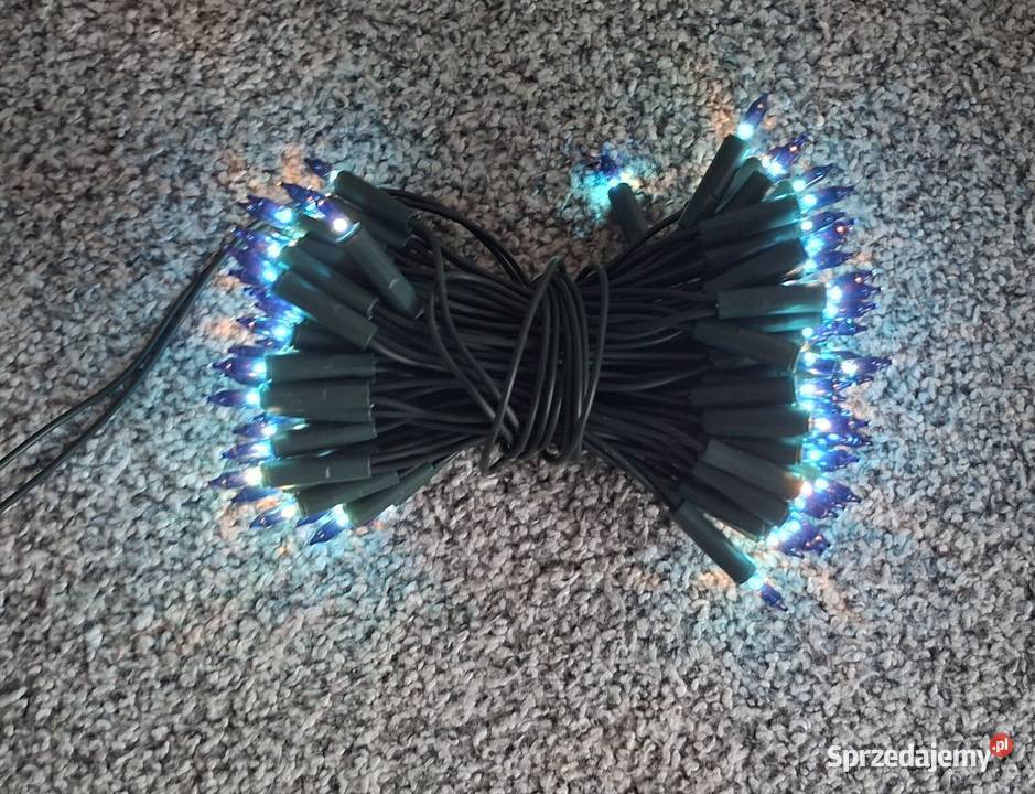 Lampki choinkowe 100 LED niebieskie Małkinia Górna