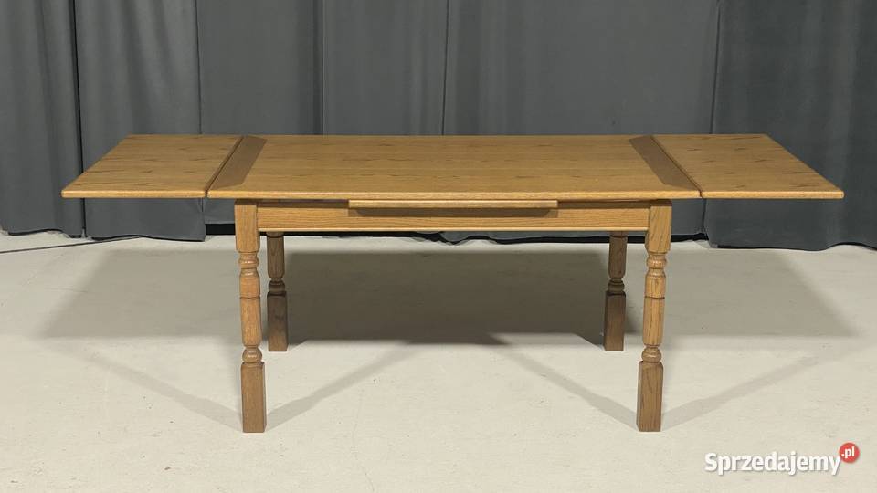 Dębowy komplet do jadalni rozkładany stół 8 Budno