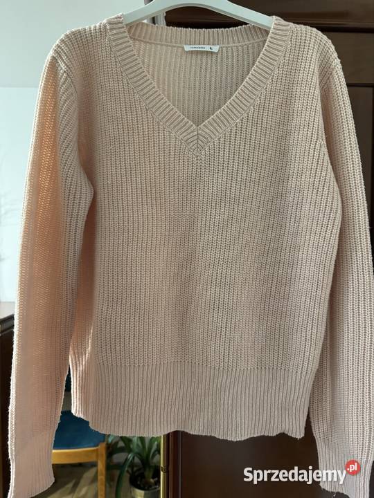 Sweter damski L Terranowa róż pudrowy perełka Swetry i golfy Moda i Styl śląskie Częstochowa