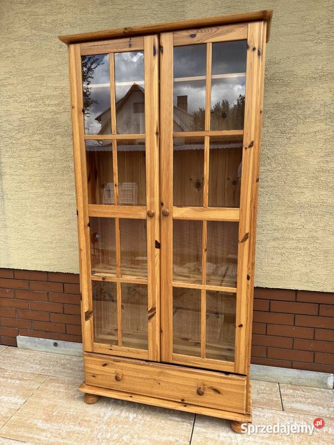 Witryna drewniana sosnowa 2 drzwiowa kredens Garwolin