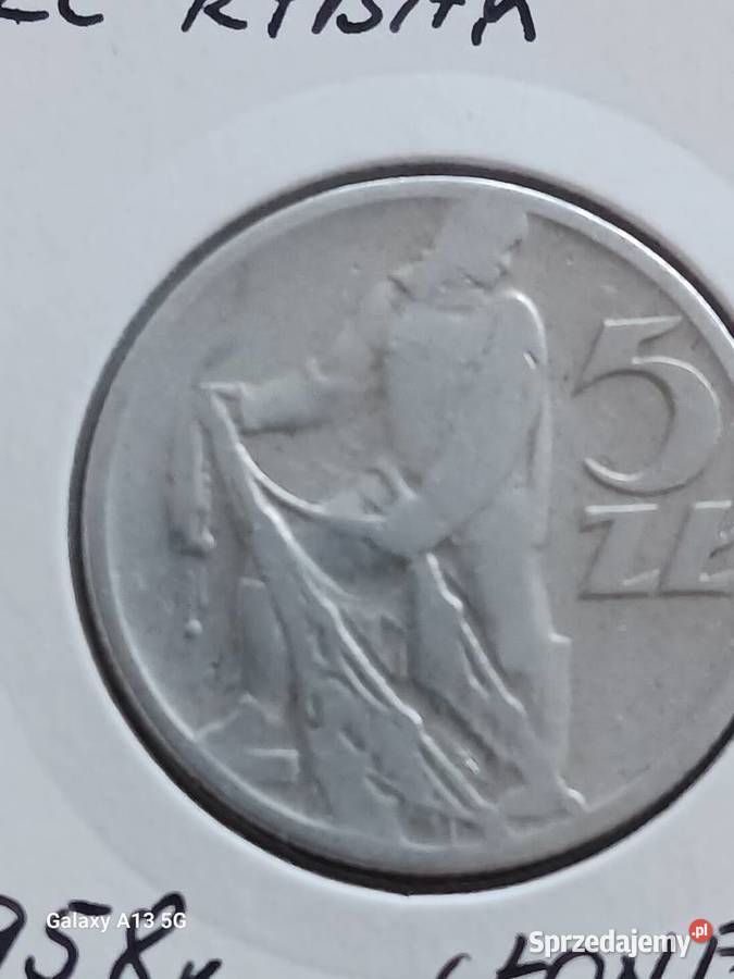 5 Złotych Rybak 1958 r Słoneczko Konin