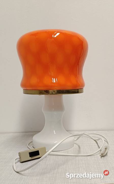 lampa stołowa szklana vintage design projekt Radomsko sprzedam