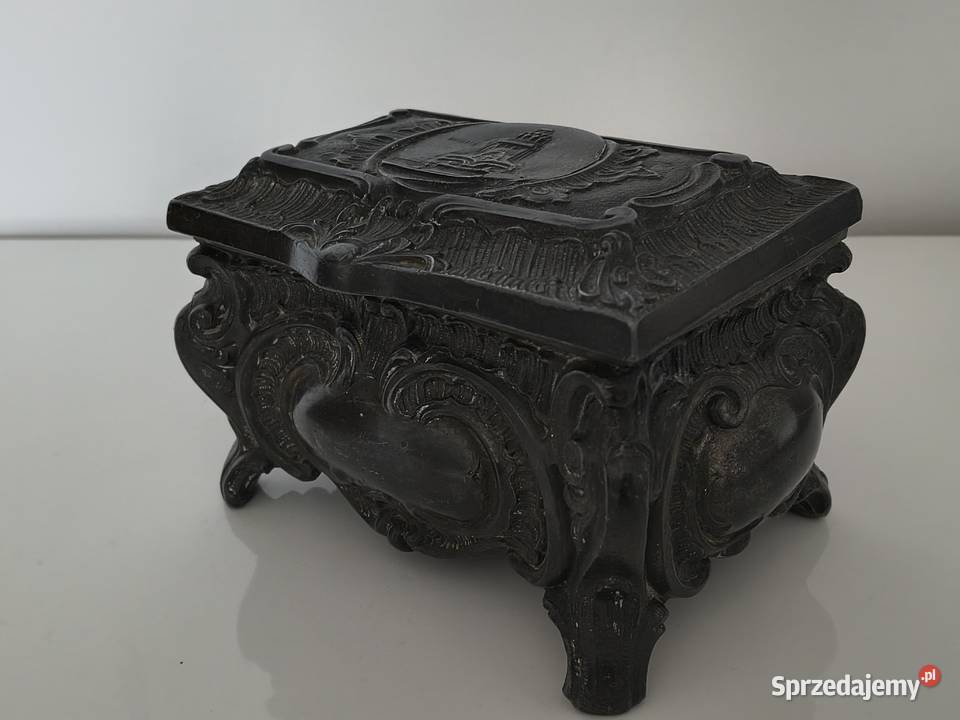 Szkatułka antyk sygnowana Szczecin