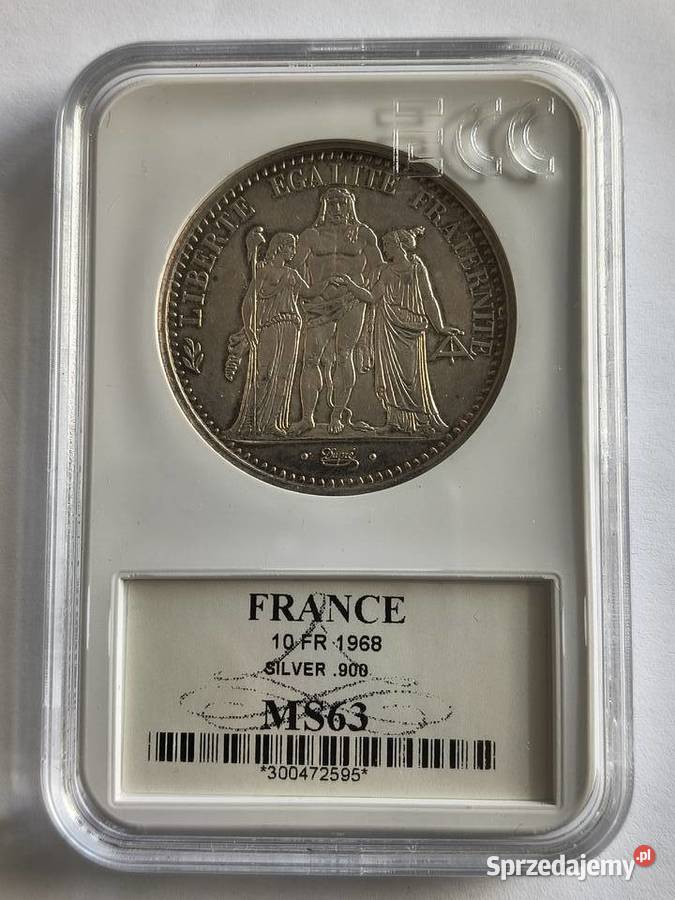 10 franków 1968 Francja Herkules srebro Ag 900 Szczecin