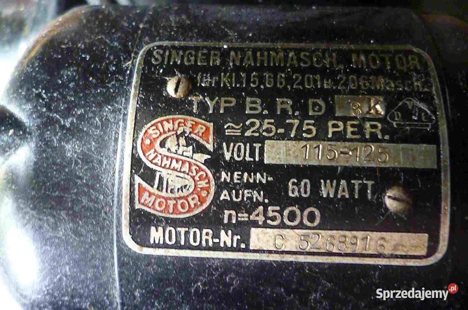 MASZYNA DO SZYCIA SINGER NAHMASCH MOTOR Kraków sprzedam