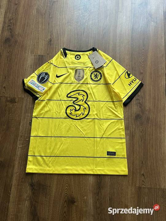 Nike Chelsea 202122 Away Yellow Jersey UCL FIFA Odzież sportowa Kłodawa sprzedam
