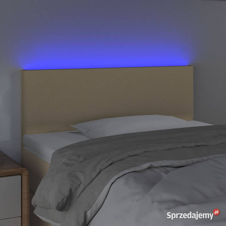 Zagłówek do łóżka z LED kremowy 80x5x7888 Warszawa