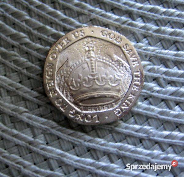 Gibraltar 20 Pensów 2023r Karol III Mennicza Kalisz