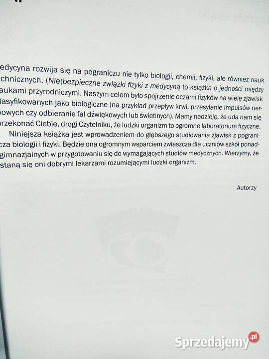 Niebezpieczne związki fizyki z medycyną 1 unikatowe książki Warszawa